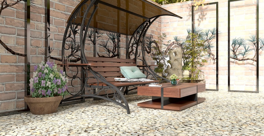 Courtyard 3d design renderings