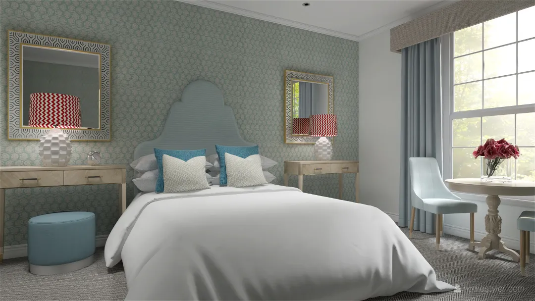 The Cornwall - Standard Bedroom 3d design renderings
