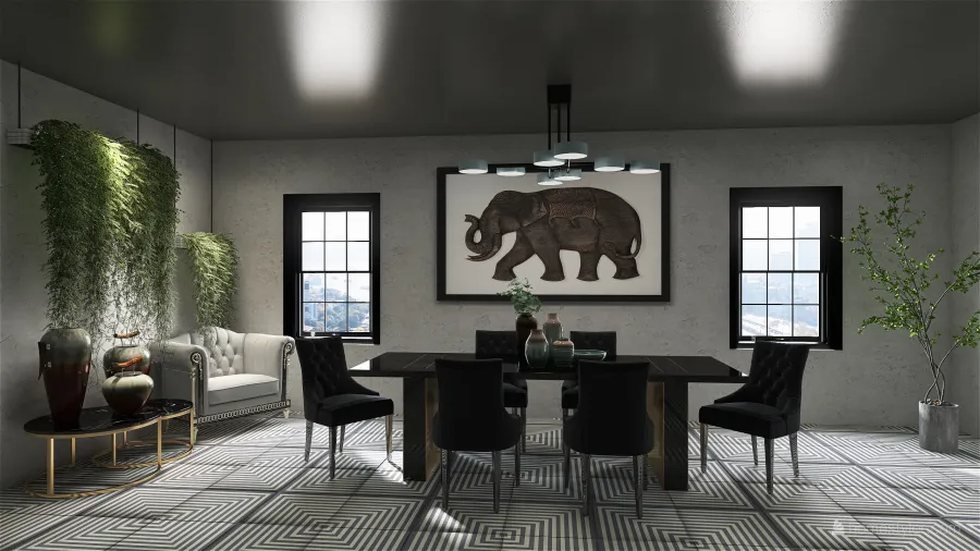 Elephant room 3d design renderings