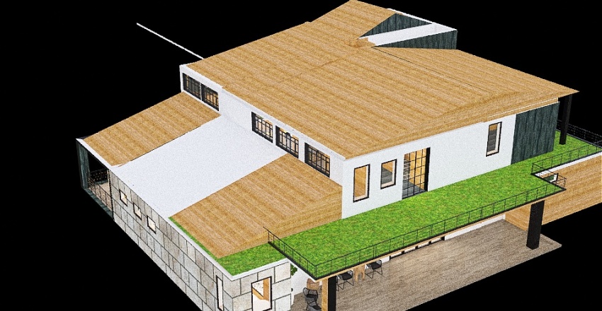 Cabin (Double Porch) 3d design renderings