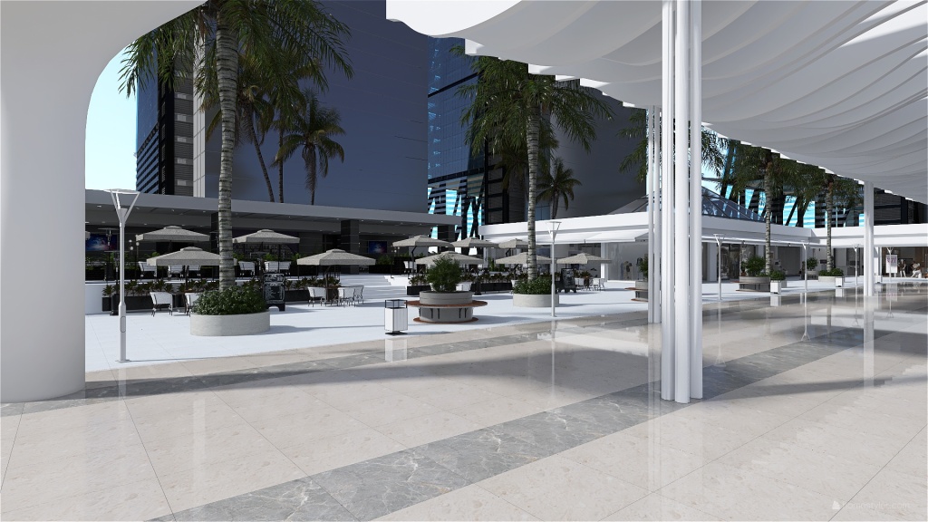 Contemporary Puerto Deportivo Beige ColorScemeOther 3d design renderings
