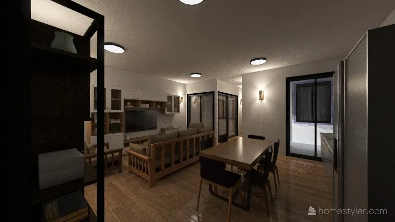 Sala y Comedor 3d design renderings