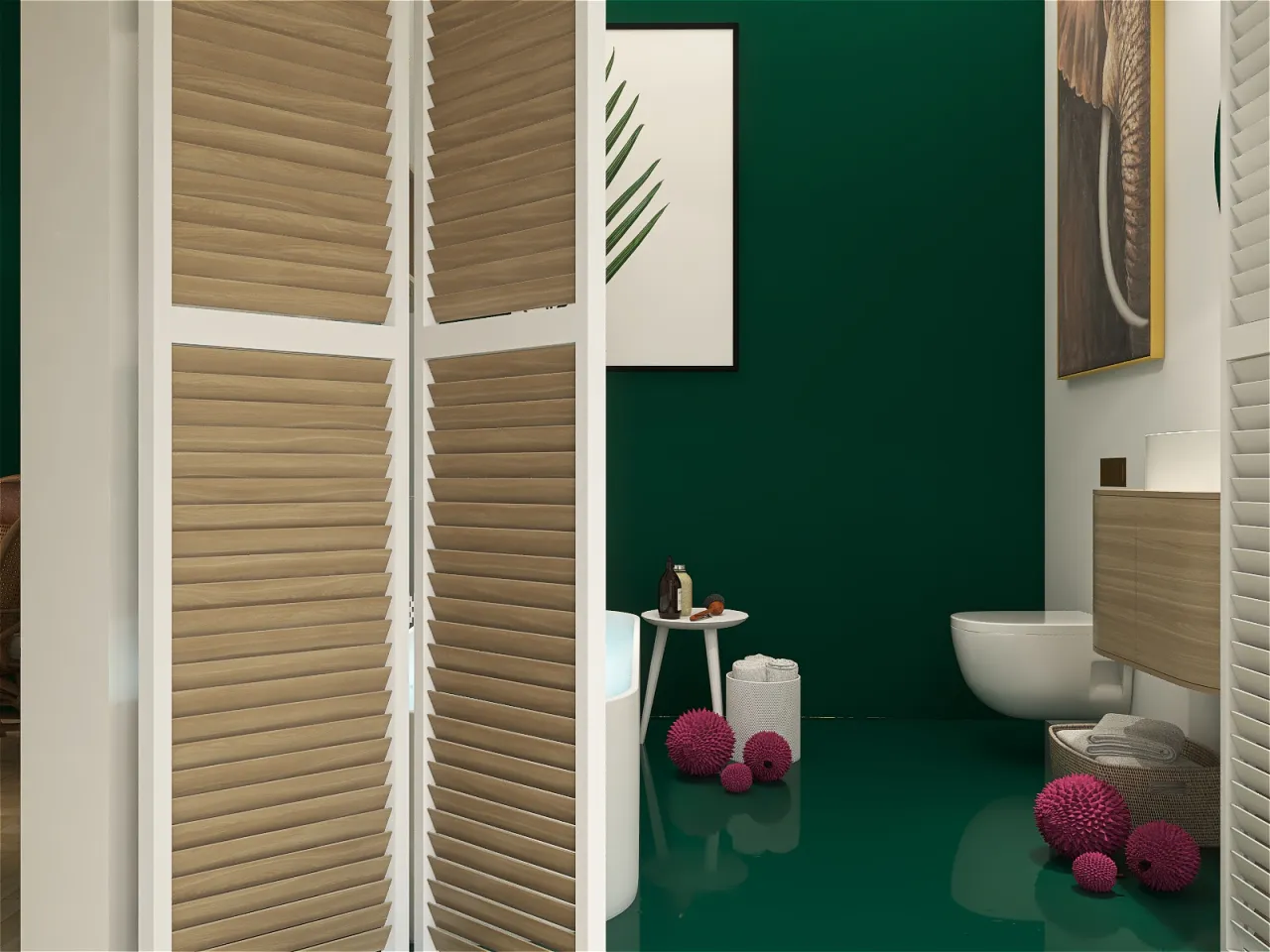 TropicalTheme Red Green UnnamedSpace 3d design renderings