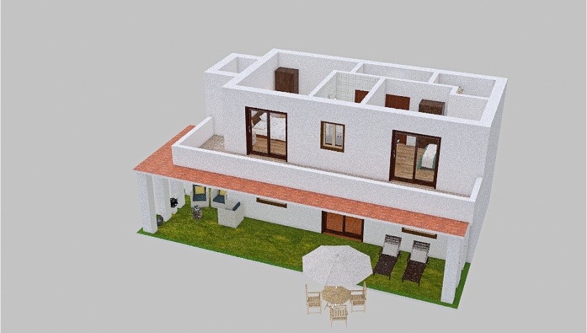 casa com exterior 10x5m 3d design picture 157.2