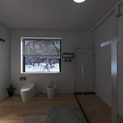 Cuarto de baño estilo nordico 3d design renderings