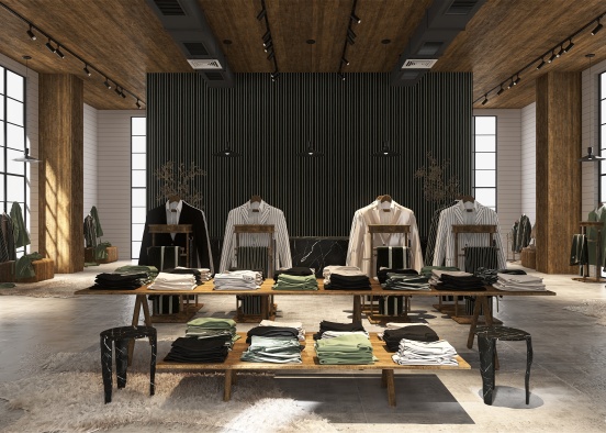 Modern Contemporary | MENS CLOTHING STORE | Design Rendering