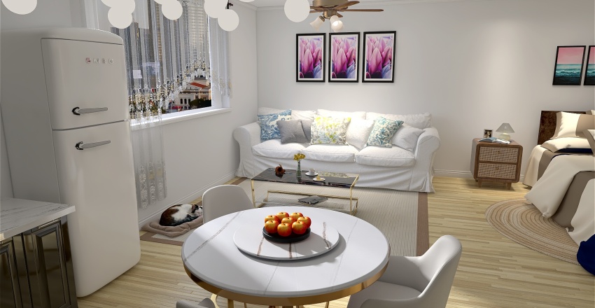 Small Modern flat in Cincinnati 3d design renderings