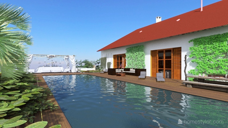 maison dans les collines Interior Design Render