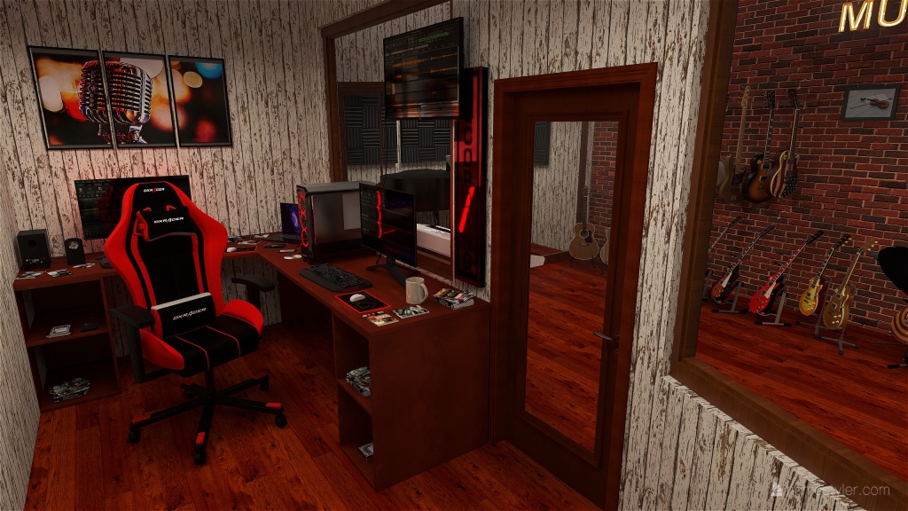 Control Room 3d design renderings