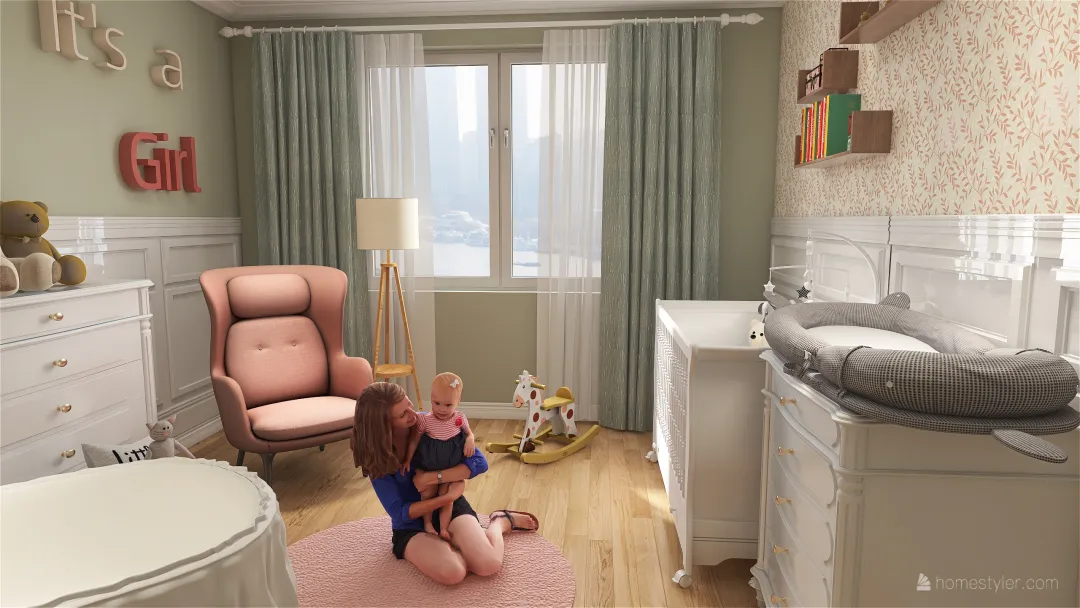Baby room 3d design renderings