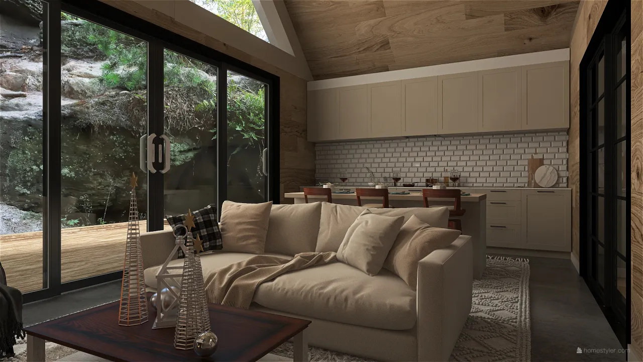 Farmhouse WoodTones UnnamedSpace 3d design renderings