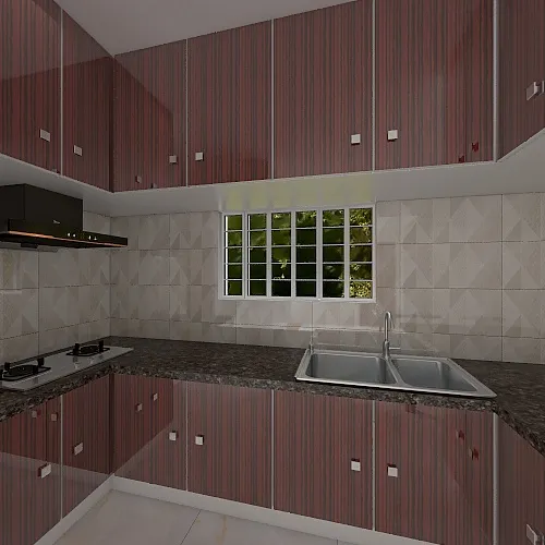 Kanhaiya Home - Kitchen 3d design renderings