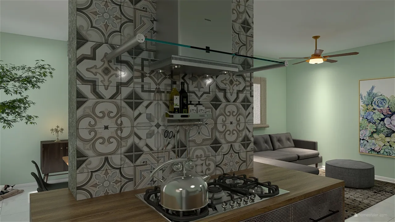 LivingDiningRoom 3d design renderings