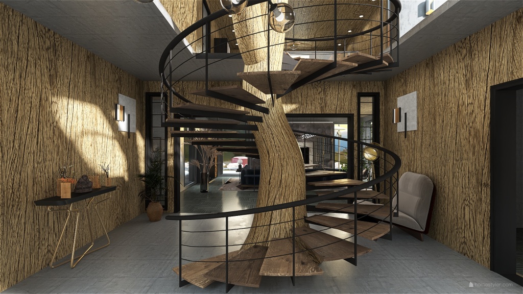 tree concrete 3d design renderings
