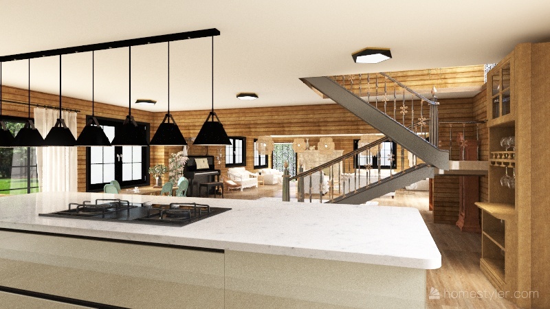 big wood house 3d design renderings