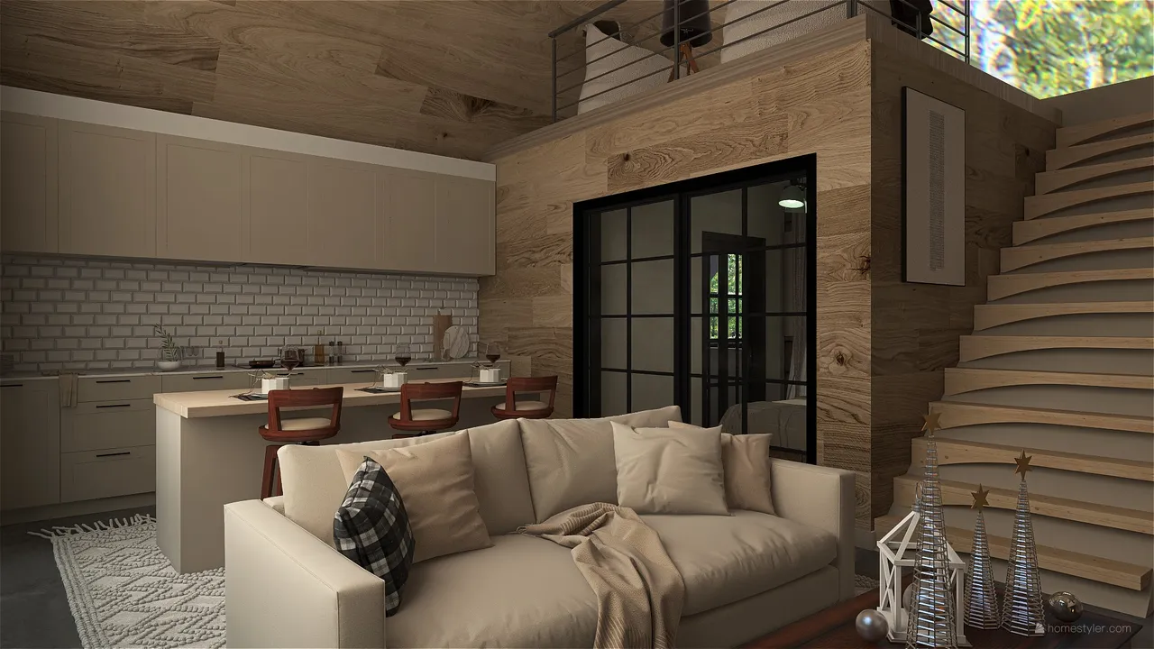 Farmhouse WoodTones UnnamedSpace 3d design renderings