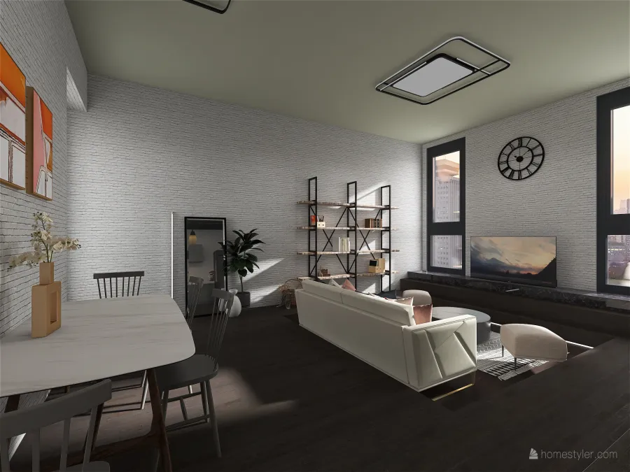 Single woman loft 3d design renderings