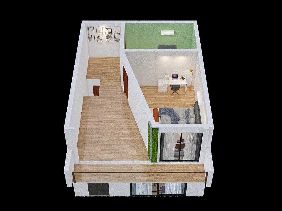 cluster house 3d design renderings
