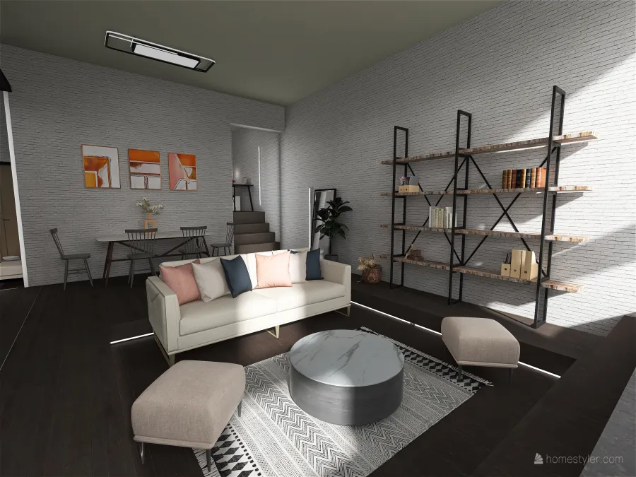 Single woman loft 3d design renderings