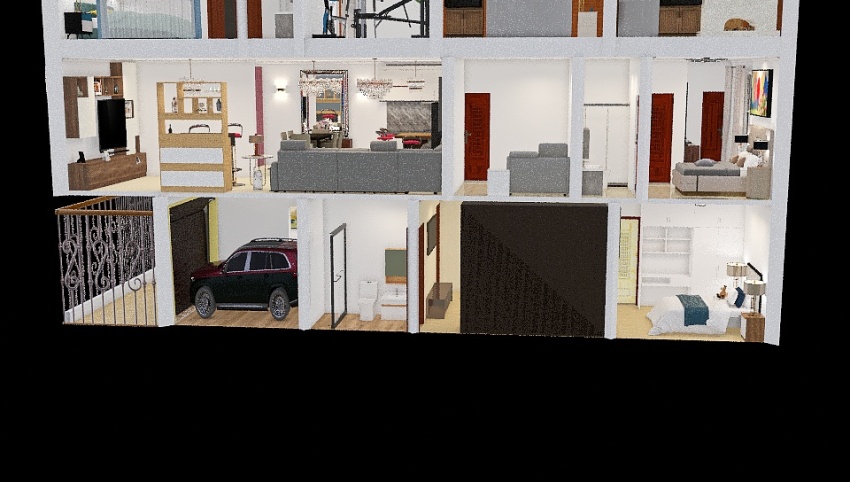 Plano primer piso proyecto Rivaldo 3d design picture 323.57