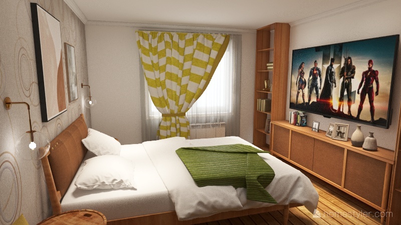 Спальня и кабинет 3d design renderings