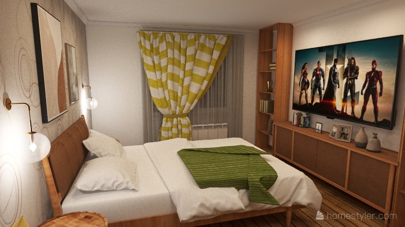 Спальня и кабинет 3d design renderings