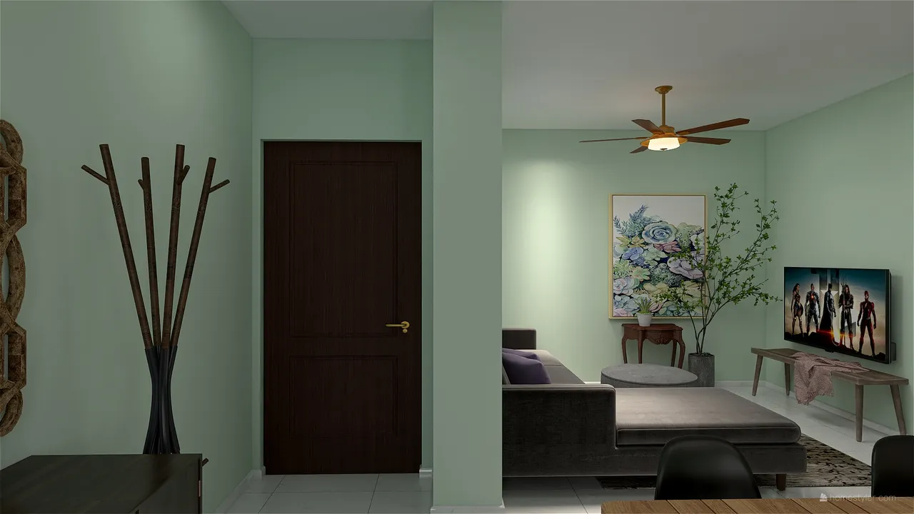 LivingDiningRoom 3d design renderings