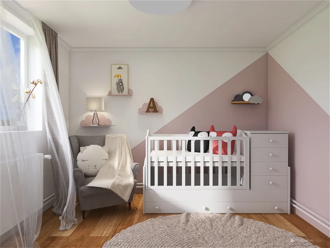 Baby room Cazacu V3_dulap inchis 3d design renderings