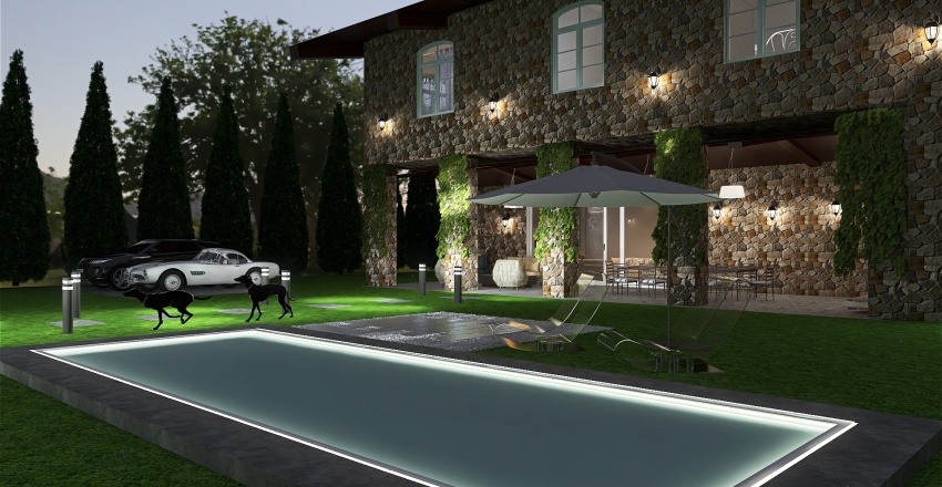 TUSCAN VILLA 3d design renderings
