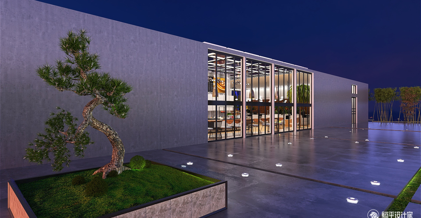 Contemporary The Co. Beige White 3d design renderings