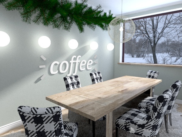 Small Christmas Home 3d design renderings