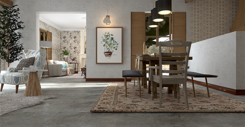 Kitchen/diningroom 3d design renderings