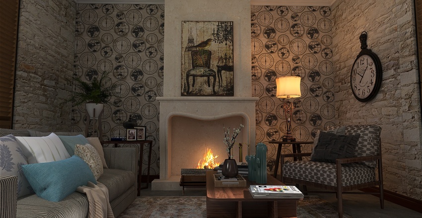 Living Room 3d design renderings