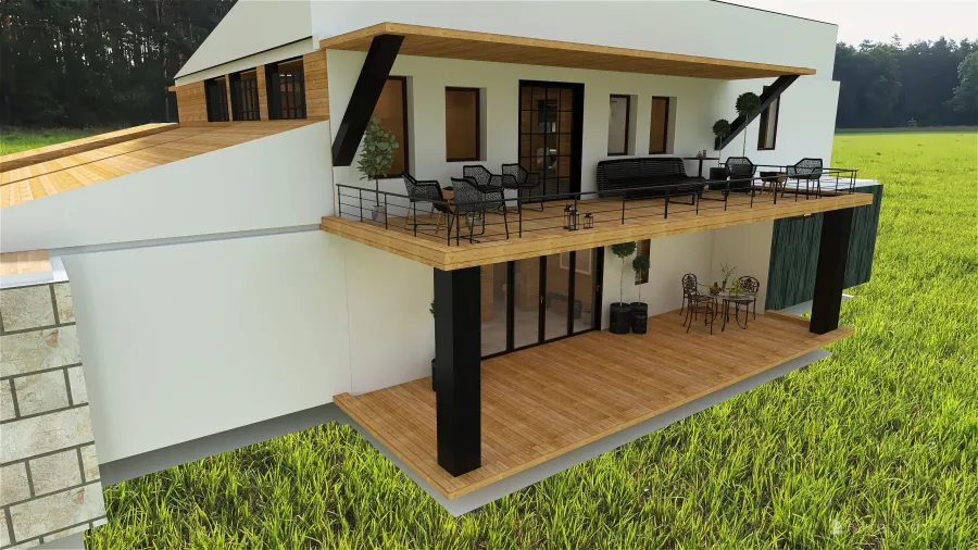 Broken Bow -2nd Level Porch Ideas 3d design renderings
