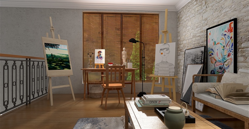Rustic Retreat 3d design renderings