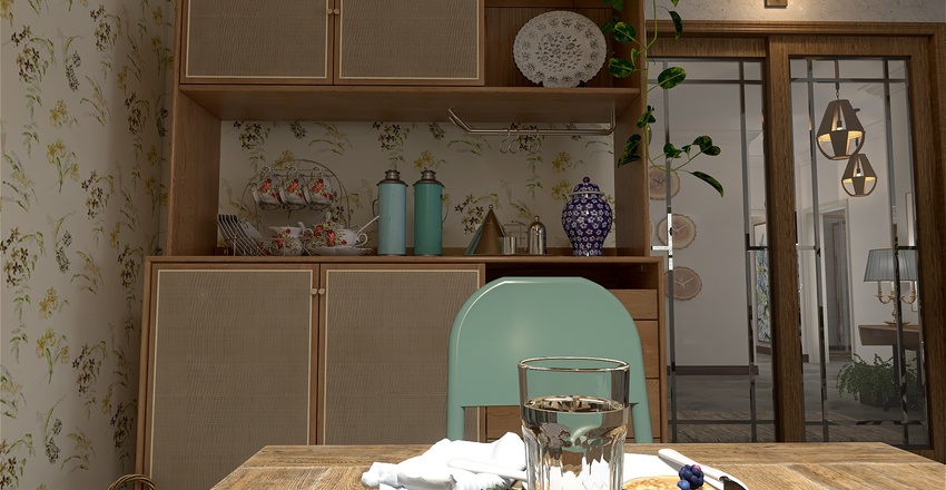 Kitchen/diningroom 3d design renderings