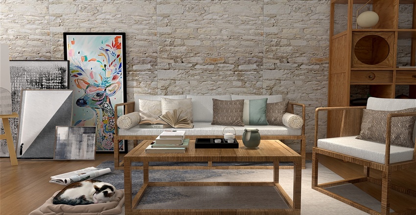 Rustic Retreat 3d design renderings