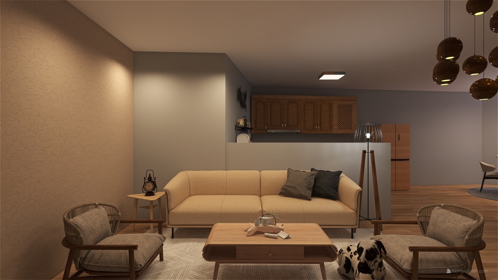 Japandi house style Mar Isa creation 3d design renderings