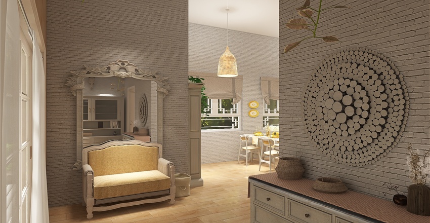 Rustic Elegance Interior Design Render