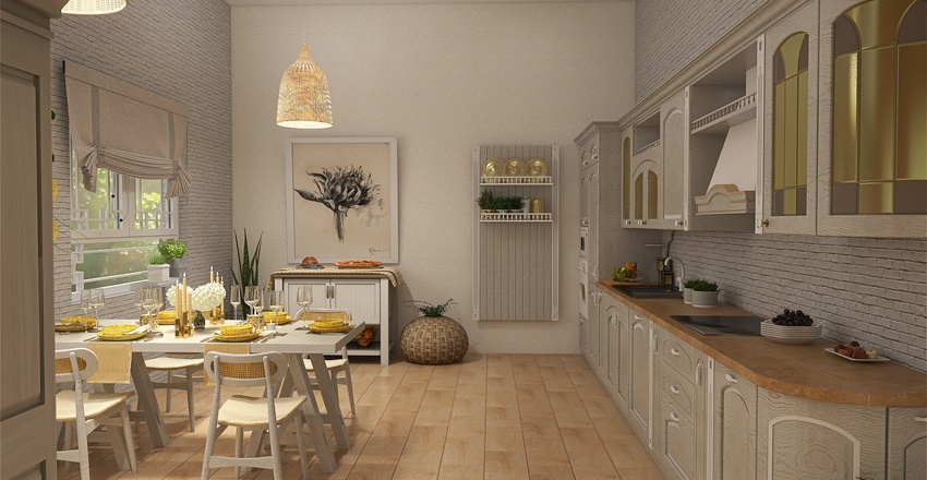 Rustic Elegance Interior Design Render
