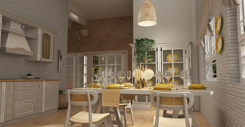 Rustic Elegance Interior Design Render