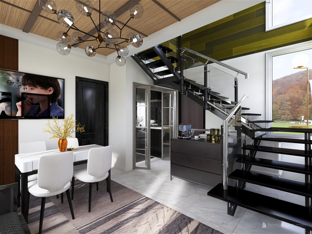 60 sq.m. Two-Storey House 3d design renderings