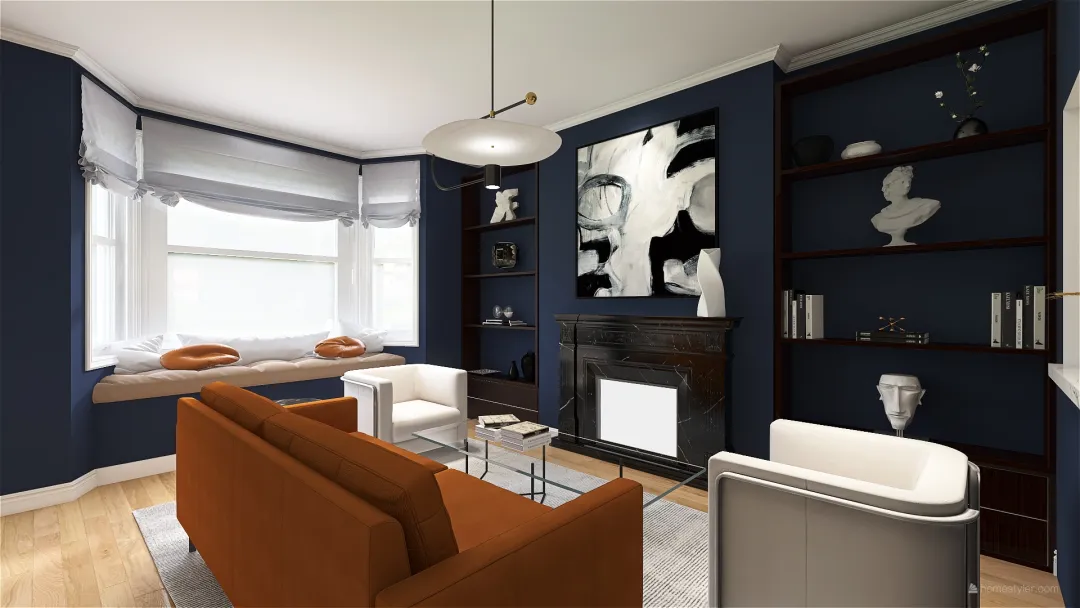 Dollis Hill - Living Room 3d design renderings