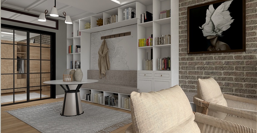 New York Row House Apt Buikding Redesign Interior Design Render