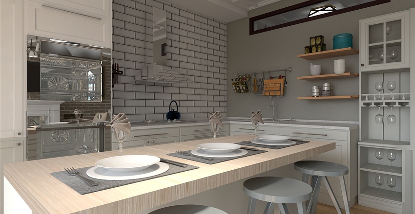 New York Row House Apt Buikding Redesign Interior Design Render