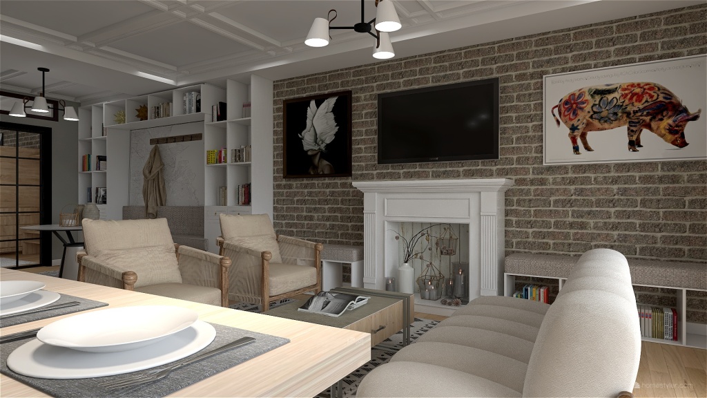New York Row House Apt Buikding Redesign 3d design renderings