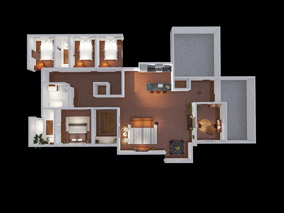 v2_Modern family home 3d design renderings