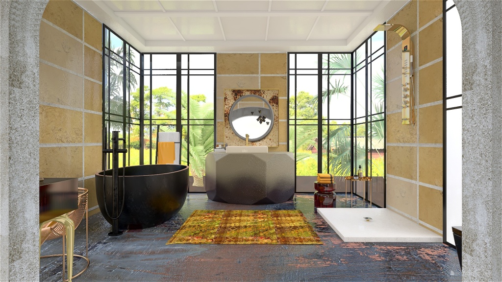 StyleOther Traditional chambres d'hotes quelque part en orient Orange Blue 3d design renderings