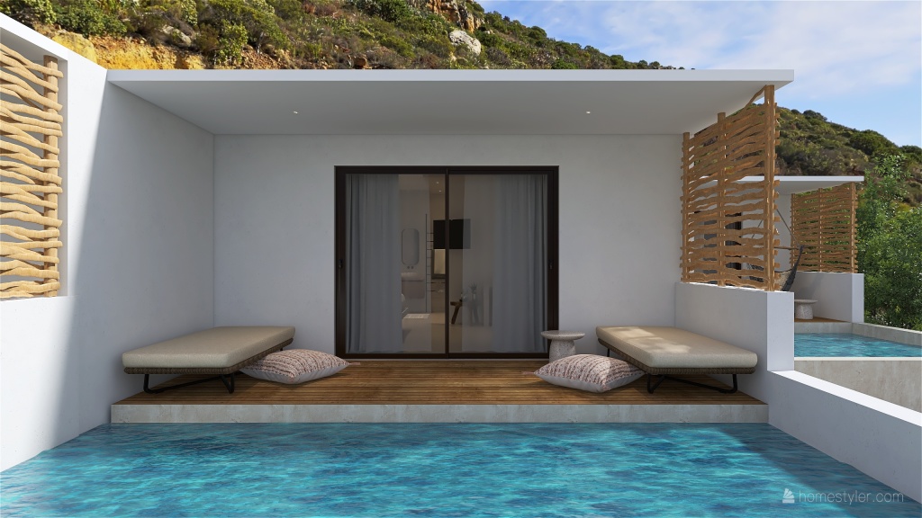 Scandinavian Contemporary Savon Luxury Suites WoodTones 3d design renderings