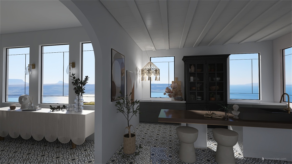 : mediterranean villa : 3d design renderings